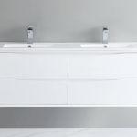 60" Wall mount Vanity Glossy White