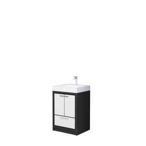 AURA 24″ Freestanding Antrachite White Color with Solid Surface Top