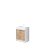 AURA 30″ Freestanding Sonoma White Color with Solid Surface Top
