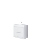 AURA 36″ Freestanding White Color with Solid Surface Top