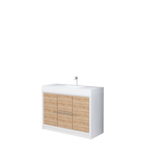 AURA 48″ Freestanding Sonoma White Color with Solid Surface Top