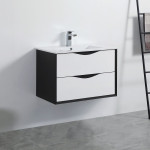 30" Wall Mount Vanity Black & White
