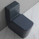 Siphonic one-piece toilet gray