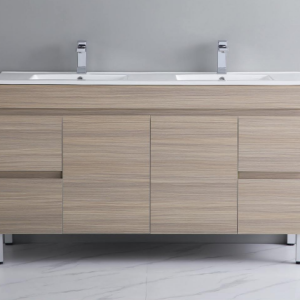 60" Freestanding Vanity Oak finish