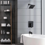 Shower Set Square Brushed Nickel