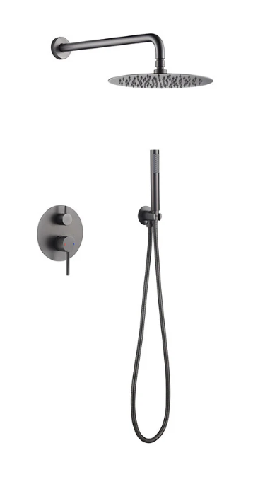 Shower Set Round Brushed Nickel