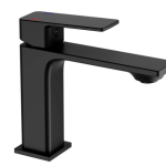 Aqua Letti Single Lever Bathroom Vanity Faucet Black Matt