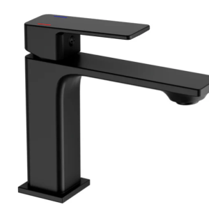 Aqua Letti Single Lever Bathroom Vanity Faucet Black Matt