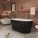 60" Freestanding Soaking Bathtub Acrylic