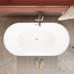 60" Freestanding Soaking Bathtub Acrylic