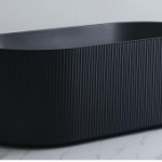 60" Freestanding Bathtub Acrylic Matte Black