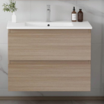 36" Wall Mount Vanity Oak