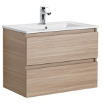 24" Wall Mount Vanity Oak