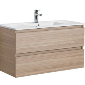 36" Wall Mount Vanity Oak