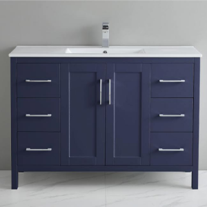 48" Vanity Freestanding with two doors and 6 drawers.