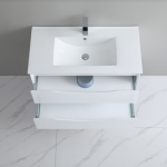 30" Wall Mount Vanity Glossy White