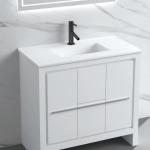 30" Freestanding Vanity Glossy White