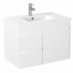 30" Wall Mount Vanity Glossy White