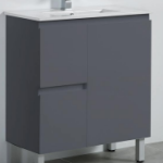 30" Freestanding Vanity in Glossy Gray