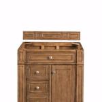 Bristol 30IN Single Vanity Cabinet Saddle Brown