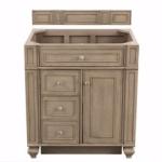 Bristol 30IN Single Vanity Cabinet Whitewashed Walnut