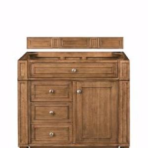 Bristol 36IN Single Vanity Cabinet Saddle Brown