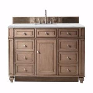 Bristol 48IN Single Vanity Whitewashed Walnut w/ 3 CM Ethereal Noctis Silestone Top
