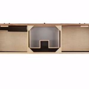 Linear 72IN Single Vanity Mid-Century Walnut