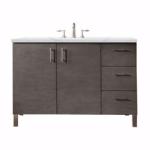 Metropolitan 48IN Single Vanity Silver Oak w/ 3 CM Ethereal Noctis Silestone Top