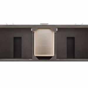 Metropolitan 72IN Double Vanity Cabinet Silver Oak