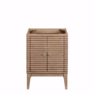 Linden 24IN Single Vanity Cabinet Whitewashed Walnut