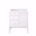 Addison 30IN Single Vanity Cabinet Glossy White