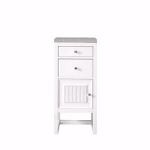 Athens 15IN Base Cabinet w/ Drawers and Left Door Glossy White w/ 3 CM Eternal Serena Top