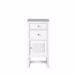 Athens 15IN Base Cabinet w/ Drawers and Right Door Glossy White w/ 3 CM Eternal Serena Top