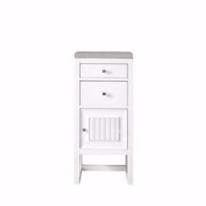 Athens 15IN Base Cabinet w/ Drawers and Right Door Glossy White w/ 3 CM Eternal Serena Top