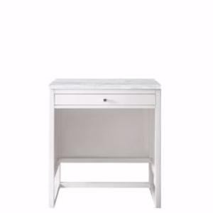 Athens 30IN Countertop Unit Glossy White w/ 3 CM Arctic Fall Solid Surface Top