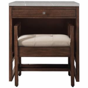 Athens 30IN Countertop Unit (makeup counter) Mid Century Acacia w/ 3 CM Eternal Serena Top