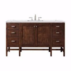 Addison 60IN Single Vanity Mid-Century Acacia w/ 3 CM Ethereal Noctis Silestone Top
