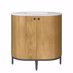 Bellamy 36IN Single Vanity Rustic Oak w/ Carrara Marble Top
