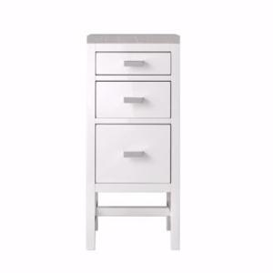 Addison 15IN Base Cabinet Glossy White w/ 3 CM Eternal Serena Top