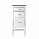 Addison 15IN Base Cabinet Glossy White w/ 3 CM Grey Expo Silestone Top