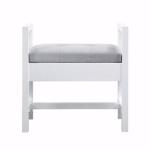 Addison 24.5IN Upholstered Bench Glossy White