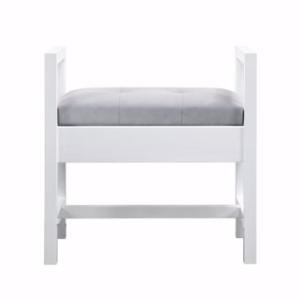 Addison 24.5IN Upholstered Bench Glossy White