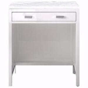 Addison 30IN Countertop Unit Glossy White w/ 3 CM Arctic Fall Solid Surface Top