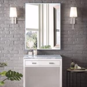 Addison 30IN Countertop Unit Glossy White w/ 3 CM Carrara Marble Top
