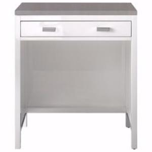 Addison 30IN Countertop Unit Glossy White w/ 3 CM Grey Expo Silestone Top