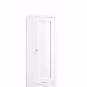 Addison 12IN D Petite Tower Hutch - Right Glossy White