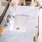 Addison 36IN Single Vanity Mid-Century Acacia w/ 3 CM Carrara White Top