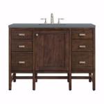 Addison 48IN Single Vanity Mid-Century Acacia w/ 3 CM Cala Blue Silestone Top