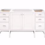 Addison 60IN Single Vanity Cabinet Glossy White